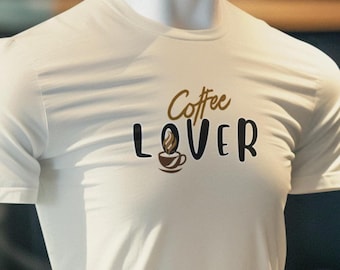 Camiseta para amantes del café: divertida camiseta con frase sobre café, camiseta para una fiesta con cafeína, regalo para una cafetería, camiseta informal de capuchino para hombre y mujer.