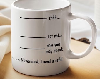 Shhh Kaffeetasse - Sprechen Sie nicht Kaffee-Liebhaber Arbeitstasse, lustige Geschenke für Männer & Frauen oder Muttertage, Morgenteetasse, perfekt für die Poop Time!