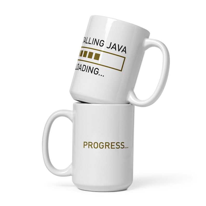 Installing Java Coffee Mug - Funny Programming Mug for Developers ...
