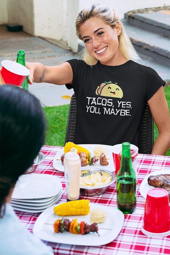 Life Is Better With Tacos Womens T-Shirt, Tops, Food, Tee, Taco Tuesday...