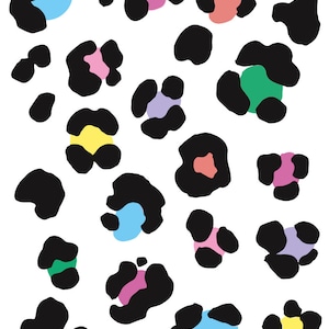 Rainbow Leopard Spots Wall Stickers, Leopard Print Wall Stickers, Animal Wall Stickers, Bedroom Wall decor, Animal Print, Wall Decor