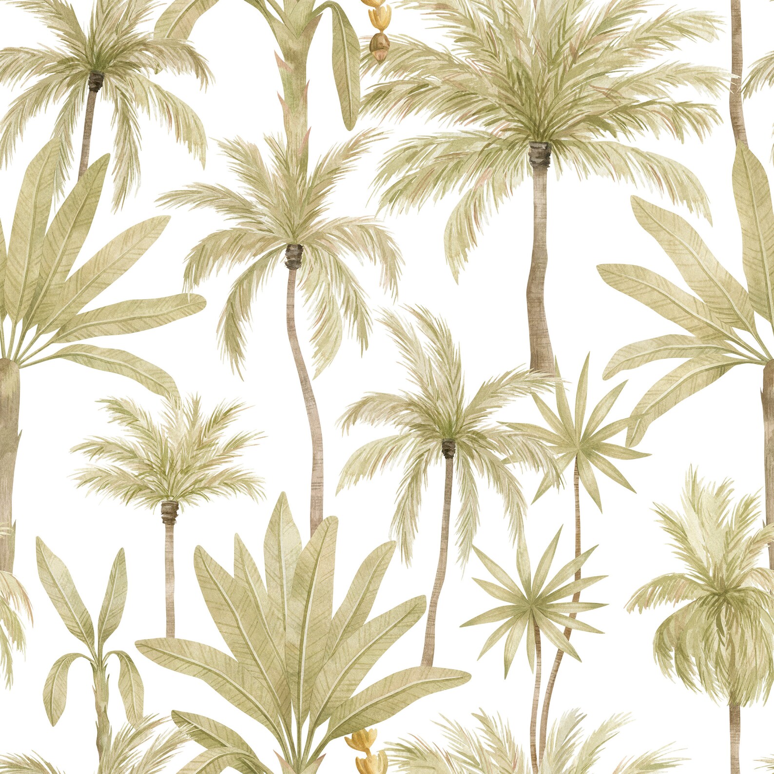 Palm Wallpaper Tree Wallpaper Exotic Wallpaper Pre Paste Etsy UK