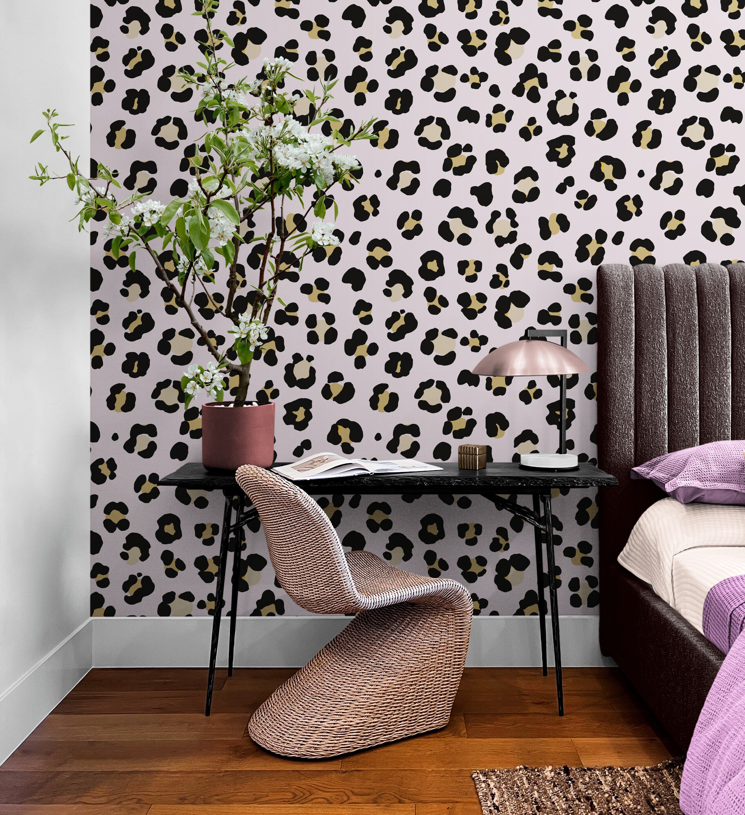 Pink leopard online print wallpaper
