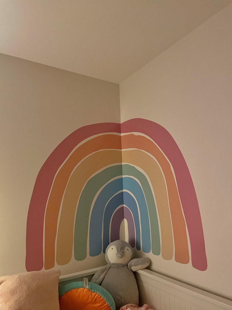 Rainbow Wall Sticker Bedroom Wall Sticker Nursery Wall Etsy UK