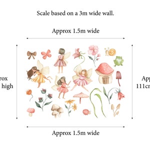 Fairy Wall Decals - Mushroom House & Castle Stickers With Rainbows & Butterflies