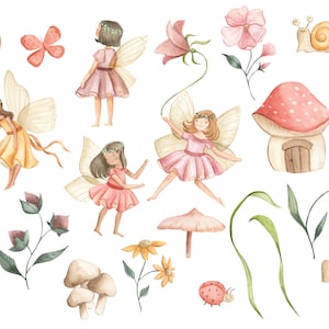 Fairy Wall Decals, Fairy Wall Stickers, Magical Kids Bedroom, Magical Fairy Wall Stickers, Wall Decor, Nursery Decor, Kids Decor