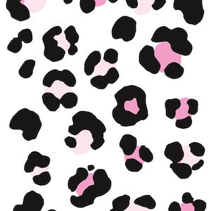 Pink Leopard Spots Wall Stickers, Leopard Print Wall Decals, Wall Decor, Bedroom Wall Stickers, Animal Wall Stickers, Nursery Wall Decor