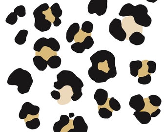 Round Motifs And Irregular Dots Leopard Skin Vector Image