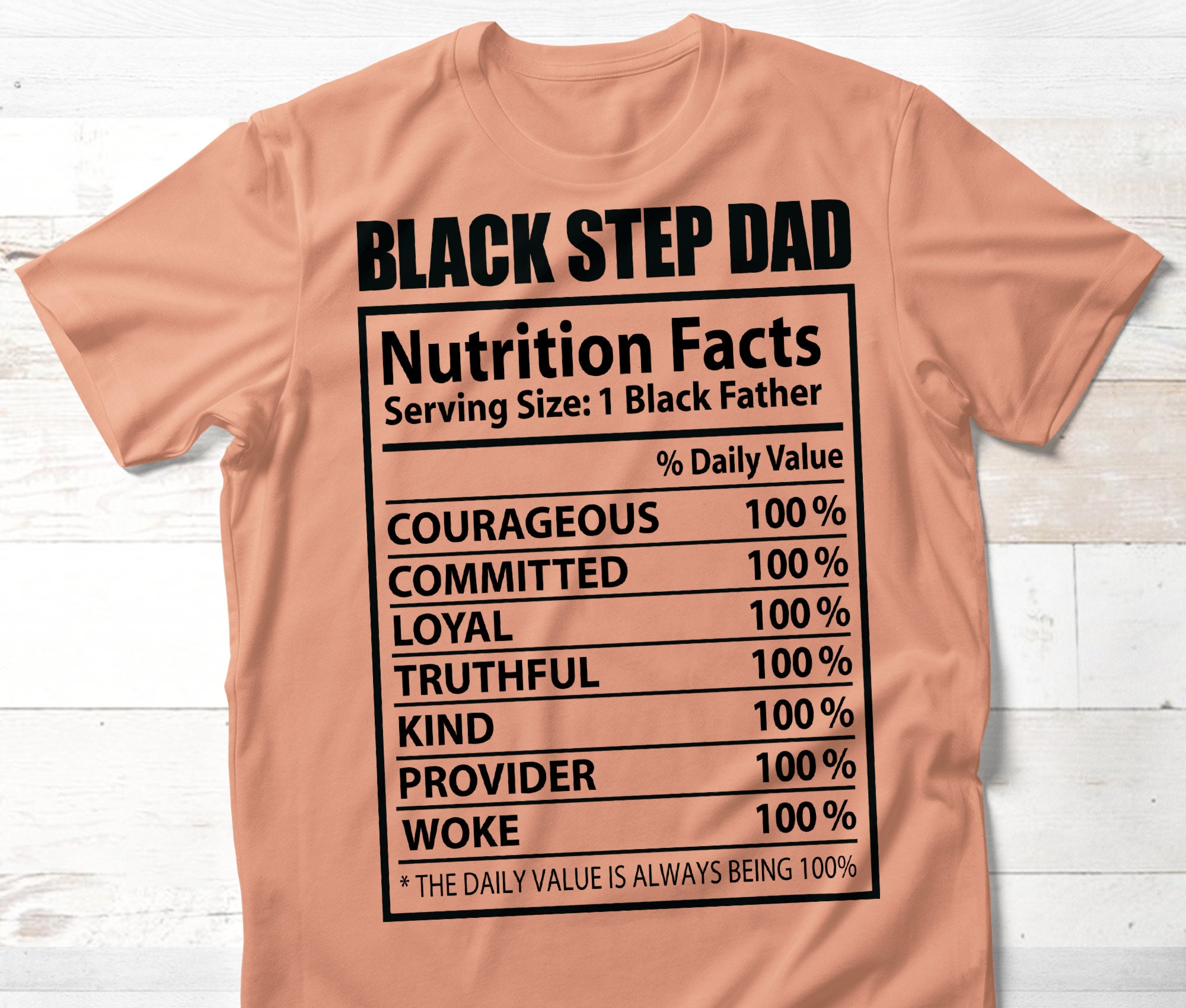Download Step Dad SVG Black Father svg Black King svg Nutrition Fact | Etsy