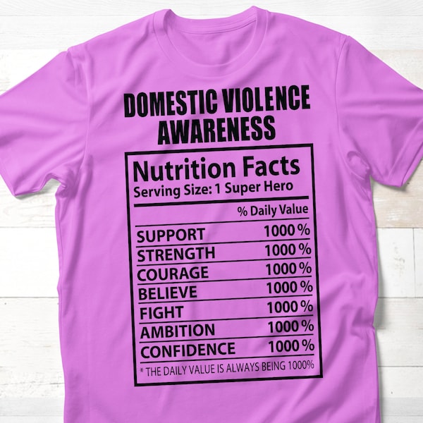 Domestic Violence Awareness SVG, Domestic Abuse Awareness SVG, Nutrition Fact SVG, Instant Digital Download