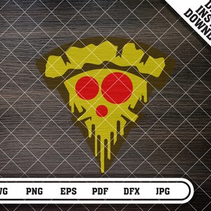pizza calavera svg Scary pizza svg