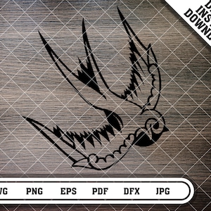 Swallow bird Svg Tattoo Bird svg Sparrow Svg