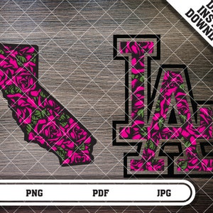 Los Angeles PNG  California PNG LA roses Printable  California state Png