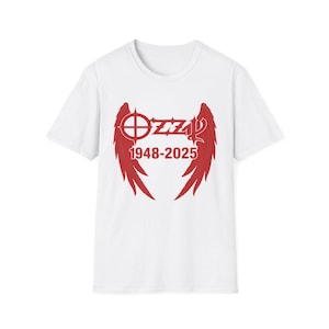 T-shirt vintage unisex Softstyle di Ozzy Osbourne / Merchandising della band rock, regalo per gli amanti della musica, abbigliamento da concerto, maglietta casual