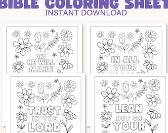 Trust in the Lord Activities Coloring Page, Engaging Sunday School Activities, Printable Bible Crafts for Kids, Kids Bible Verse Crafts