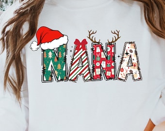 Christmas PNG Design, Nana Christmas Png Sublimation, Merry Christmas Png, Cute Christmas Png, Trendy Christmas Png Design, Digital download