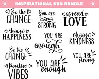 Inspirational Quotes SVG Bundle / Motivational SVG / Inspirational Svg / Motivational Quotes SVG Bundle  / Inspirational Svg for Cricut