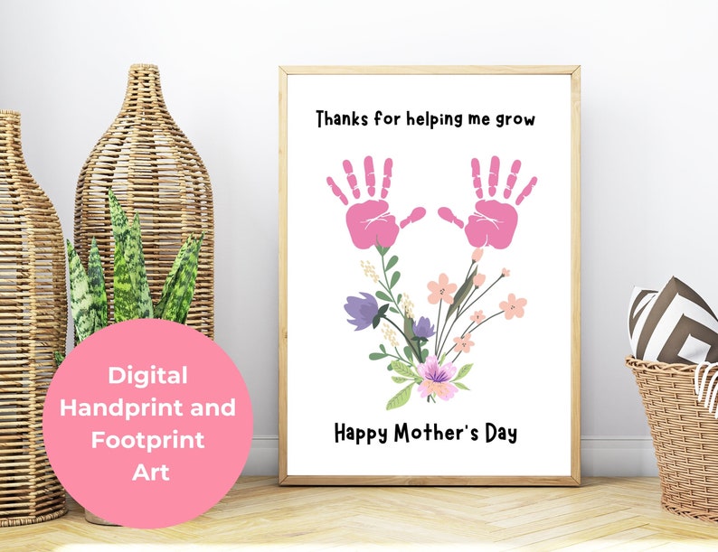 Printable Handprint and Footprint Art for Mother's Day Etsy Australia