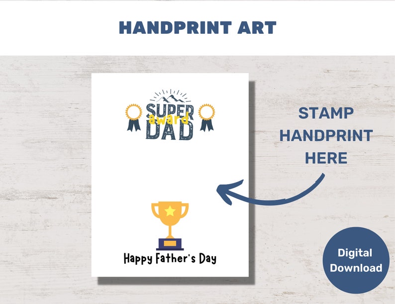 Father's Day Handprint and Footprint Printable Art Etsy Australia