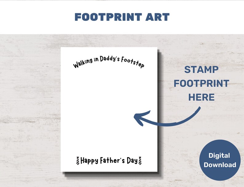 Father's Day Handprint and Footprint Printable Art - Etsy Australia