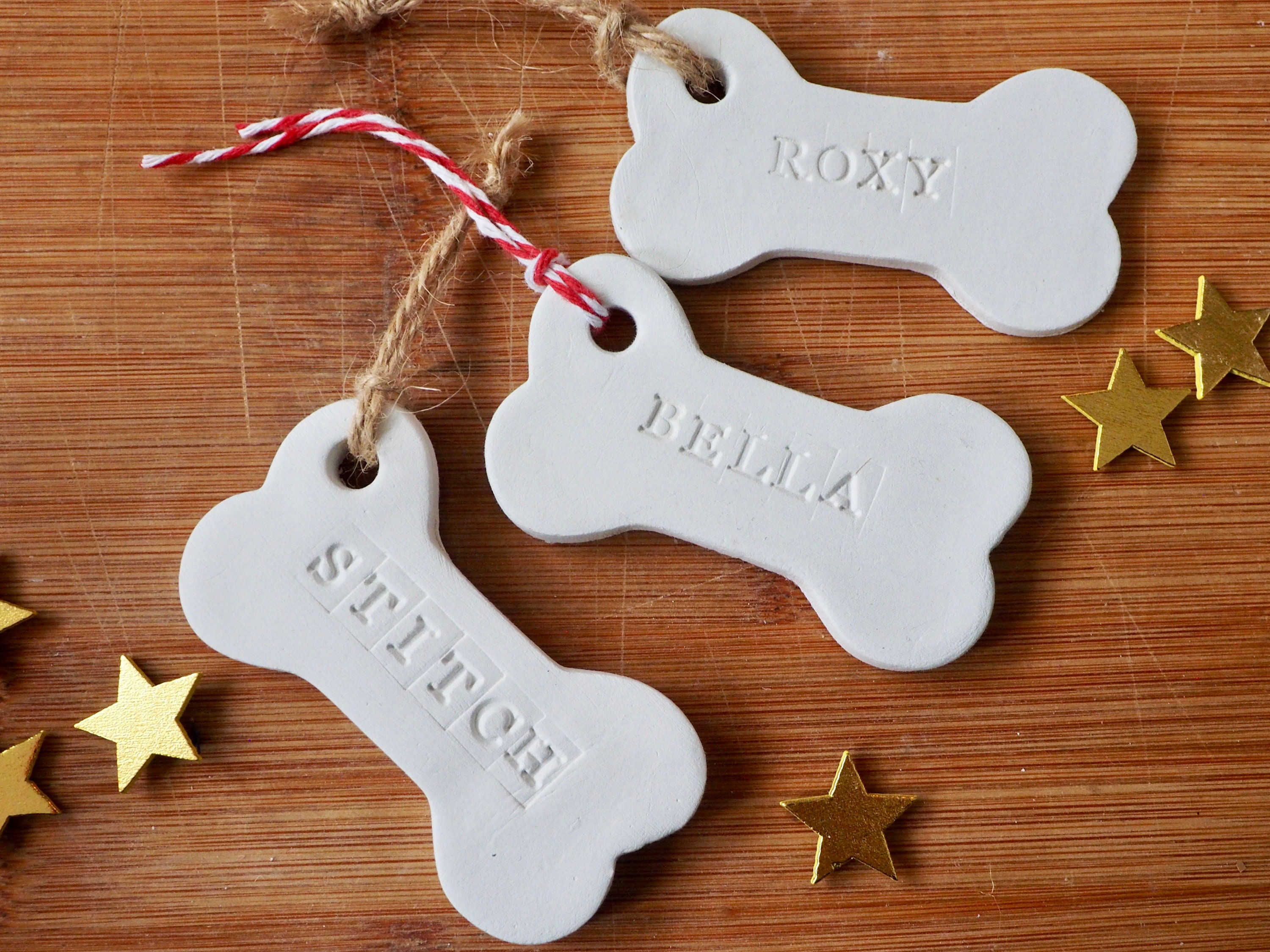 Personalised Dog Bone Christmas Tree Decorations Christmas Etsy
