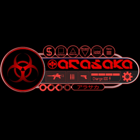 トップス arasaka Cyberpunk - Arasaka Corporation アラサカ社 - in Red V2men's