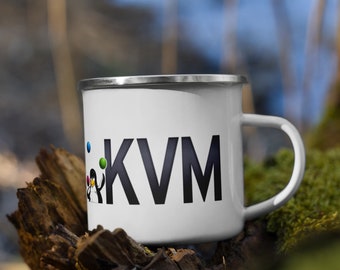 Linux KVM - Kernel Virtual Machine Enamel Mug