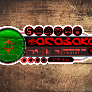 Cyberpunk  - Arasaka Corporation アラサカ社 - in Red stickers