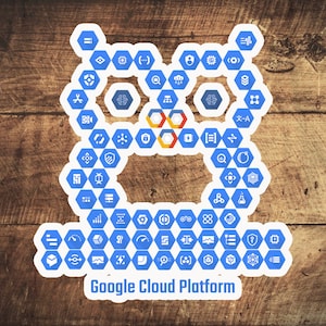 Cloud Computing - Google Cloud Elements Owl pegatinas