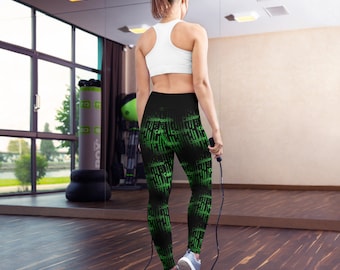 Cyber Security - Cyber Punk - Digital Cookies Leggings