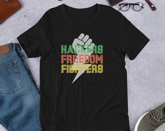 Hackers Freedom Fighters Short-Sleeve Unisex T-Shirt