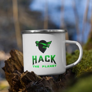 Cyber Security - Hack The Planet - Ninja Enamel Mug