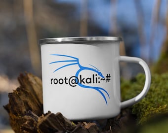 Cyber Security - Kali Linux Root User Enamel Mug