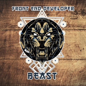 Pegatinas de la Bestia desarrolladora front-end