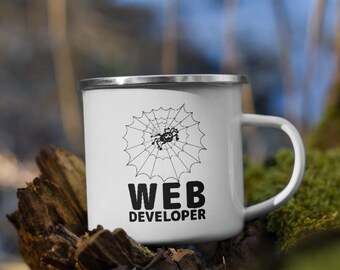 Caneca esmaltada para desenvolvedor web