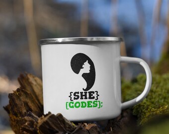 Women Who Code: She Codes Enamel Mug