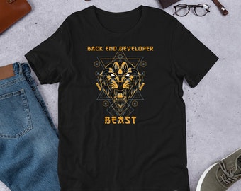 Back End Developer Beast camiseta unisex de manga corta