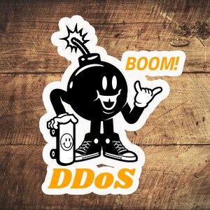 Cyber Security DDOS Boom!   stickers