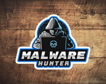 サイバーセキュリティ マルウェアハンター ブルーステッカー