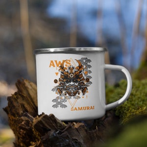 Cloud Computing - AWS Samurai Enamel Mug