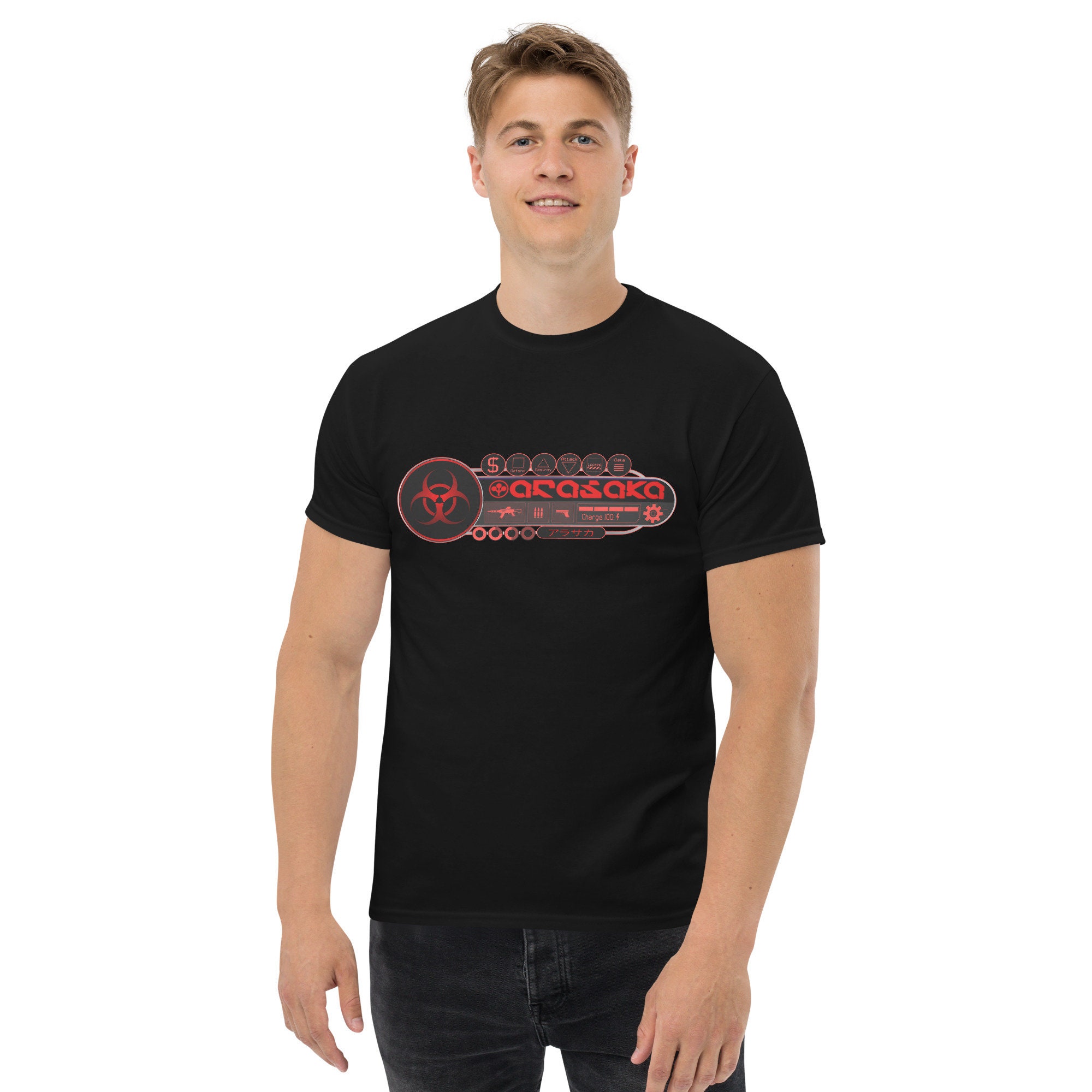 トップス arasaka Cyberpunk - Arasaka Corporation アラサカ社 - in Red V2men's