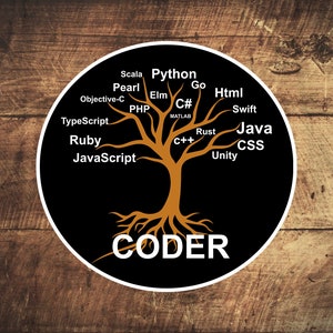 Adesivi Coder / Programmer Tree of Life