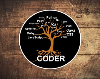Adesivos Árvore da Vida do Codificador / Programador