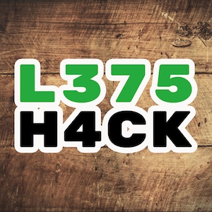 Cyber Security Lets Hack l35s h4ck Aufkleber