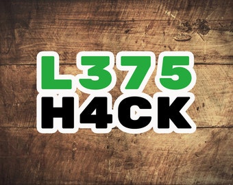 Cyber Security Lets Hack l35s h4ck    stickers