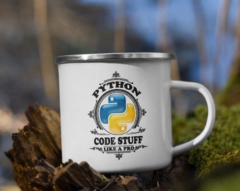 Python - Code Stuff Like A Pro Enamel Mug
