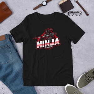Ninja Coder - Red Short-Sleeve Unisex T-Shirt