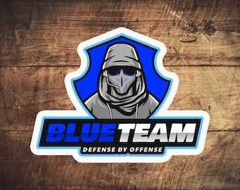 Cyber Security Blue Team Defense par autocollants offense