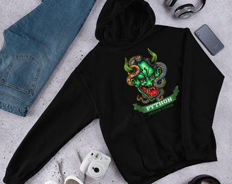 Python Dämon Coder Unisex Hoodie