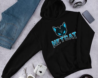 Cybersäkerhet - Hackare - NetCat - Nätverksverktyg Unisex Hoodie